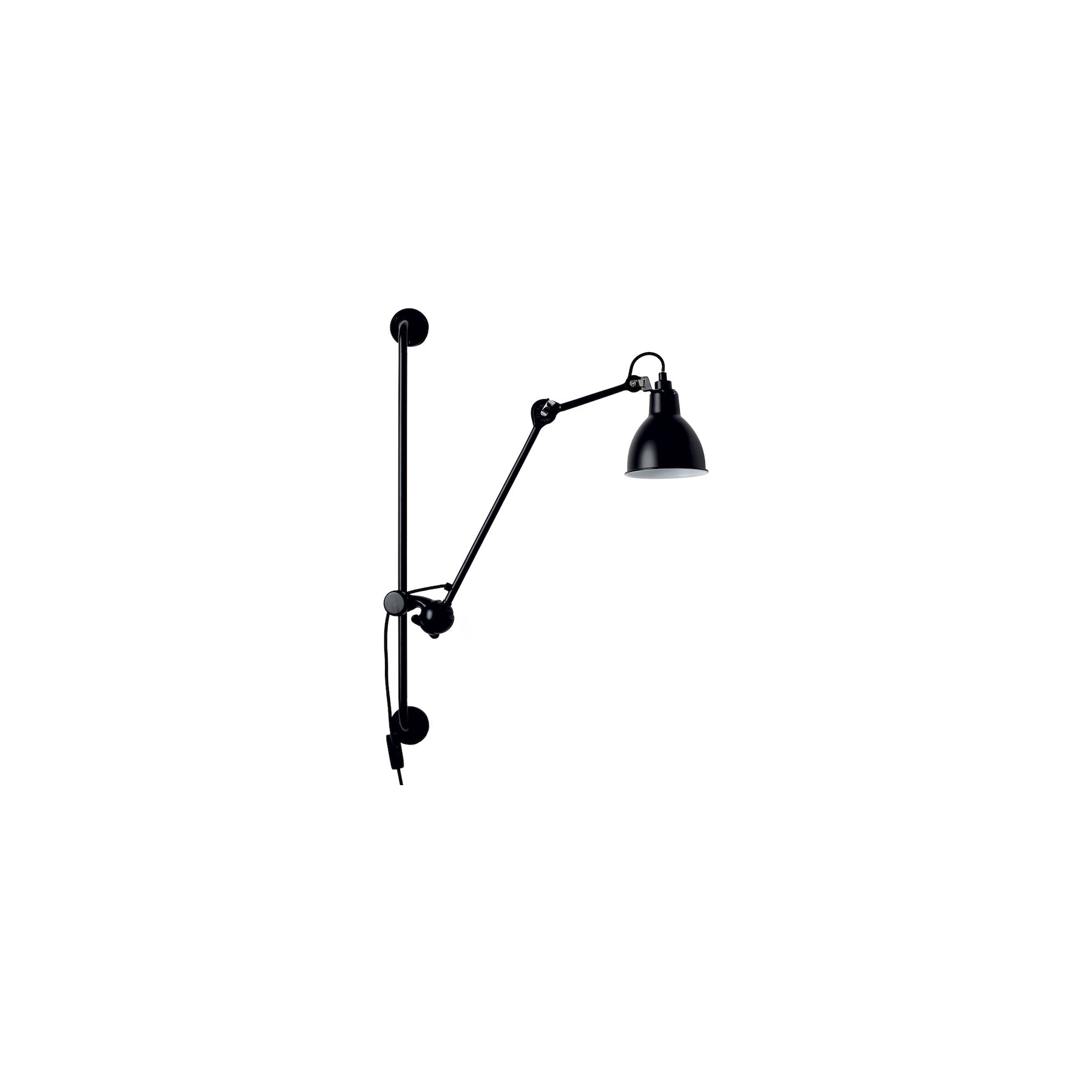 black / round black - Gras 210 - wall lamp - DCW éditions