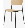 Pavilion AV1 chair – lacquered oak + black fittings + black legs - &Tradition