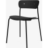 Pavilion AV1 chair – black lacquered oak + chrome fittings + black legs - &Tradition