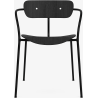 Pavilion AV2 chair – black lacquered oak + chrome fittings + black legs - &Tradition