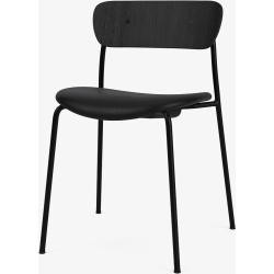 Pavilion AV3 chair – Black lacquered oak + Black Tailor leather + black fitting and legs - &Tradition