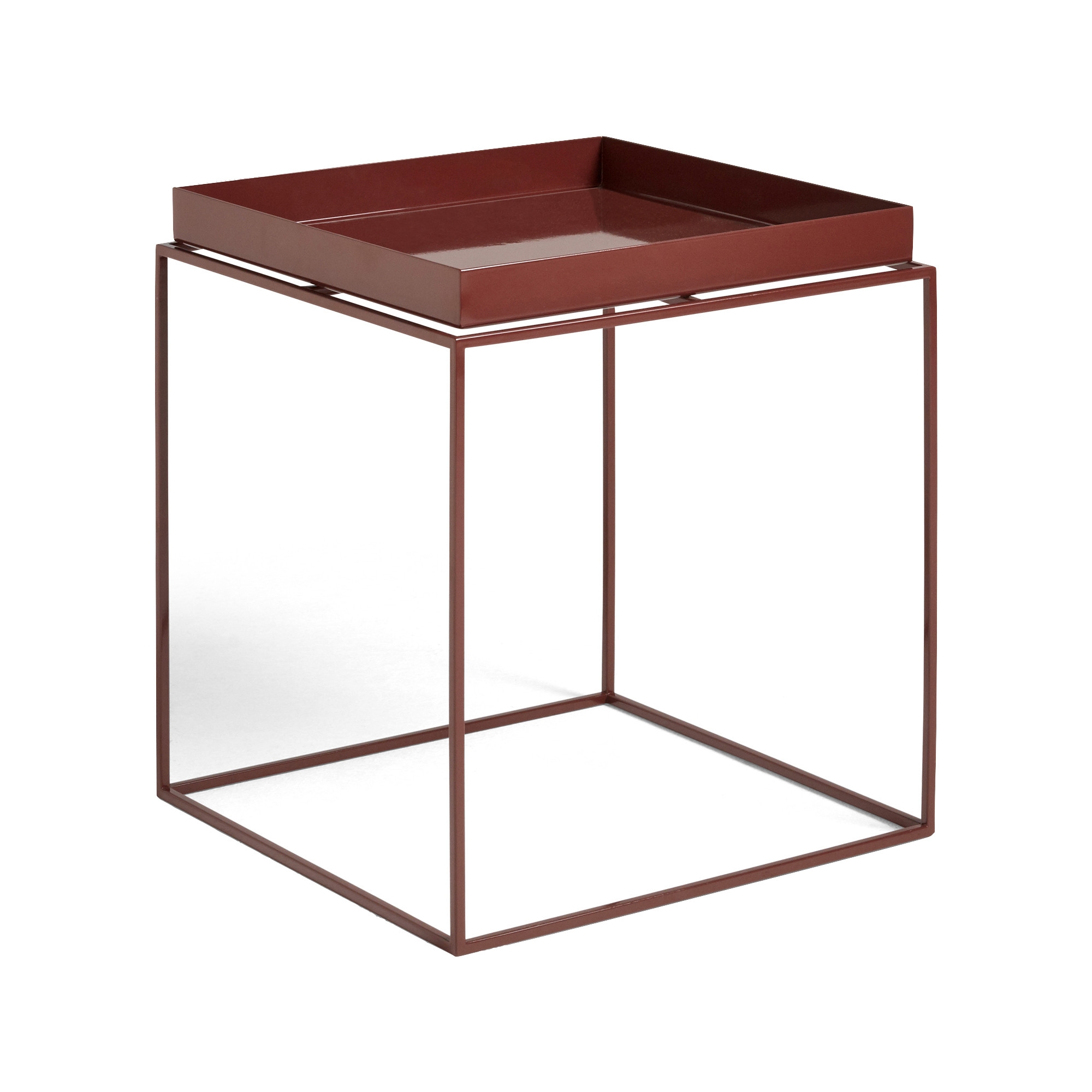 Table Tray M – 40 x 40 x H44 cm – Chocolate (haute brillance) - HAY