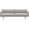 3-seater Outline sofa – Clay 12 + black legs - Muuto