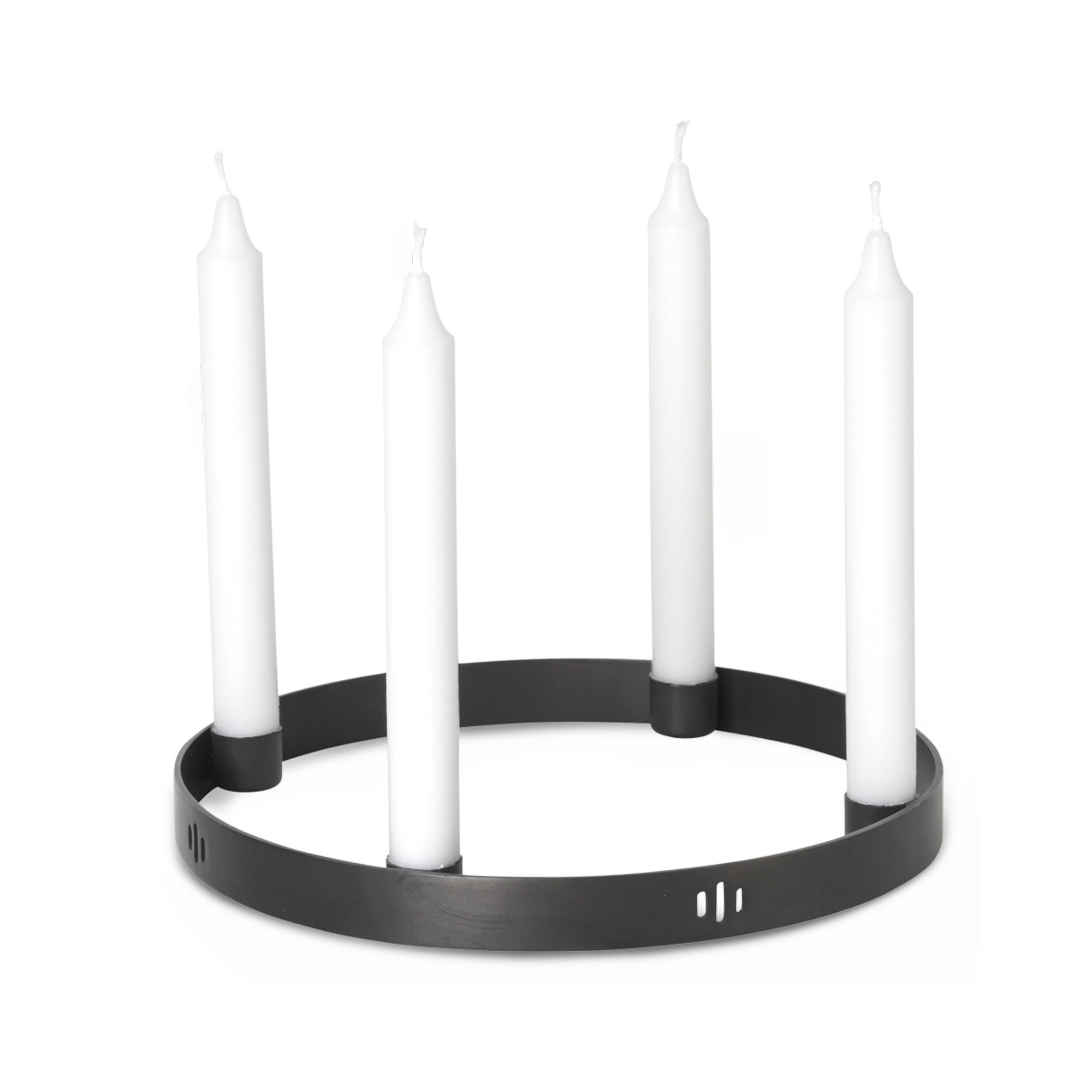 Ø25cm - black brass - Circle candle holder - Ferm Living