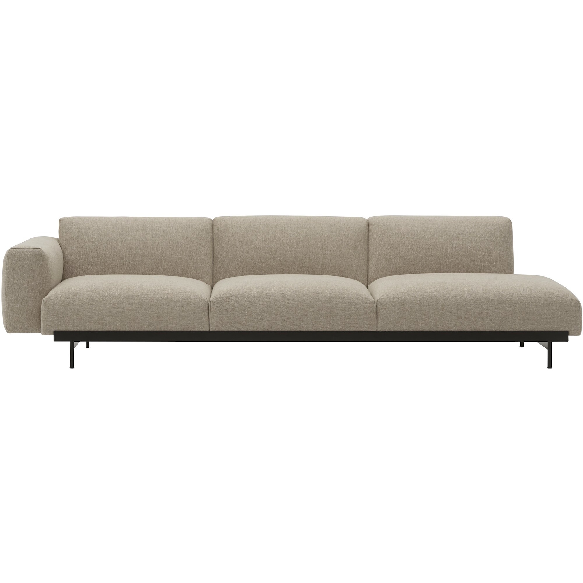 Ecriture 240 / black – In Situ 3-seater sofa / configuration 3 – 279 x 107 cm - Muuto