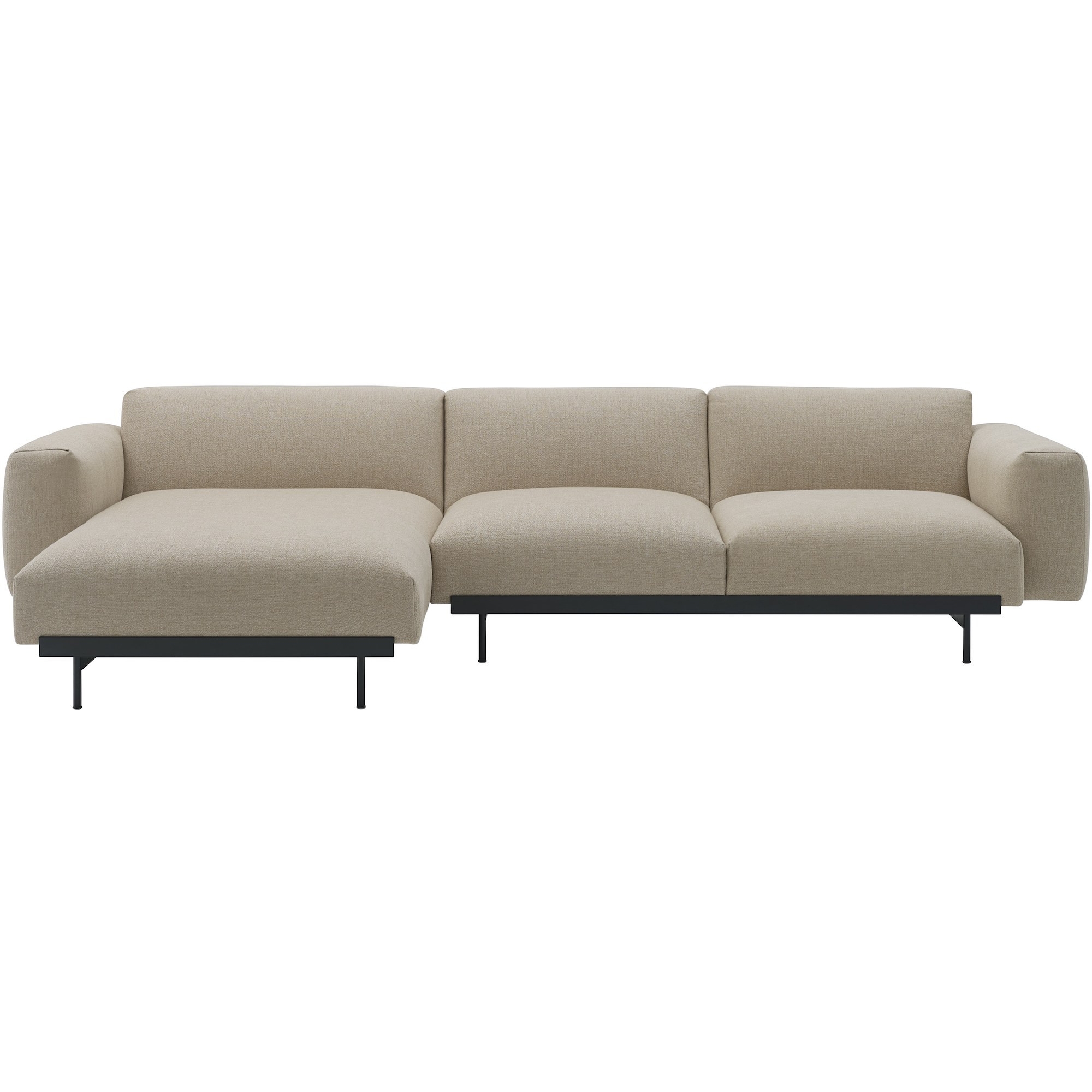 Ecriture 240 / black – In Situ 3-seater sofa / configuration 7 – 297 x 169 cm - Muuto