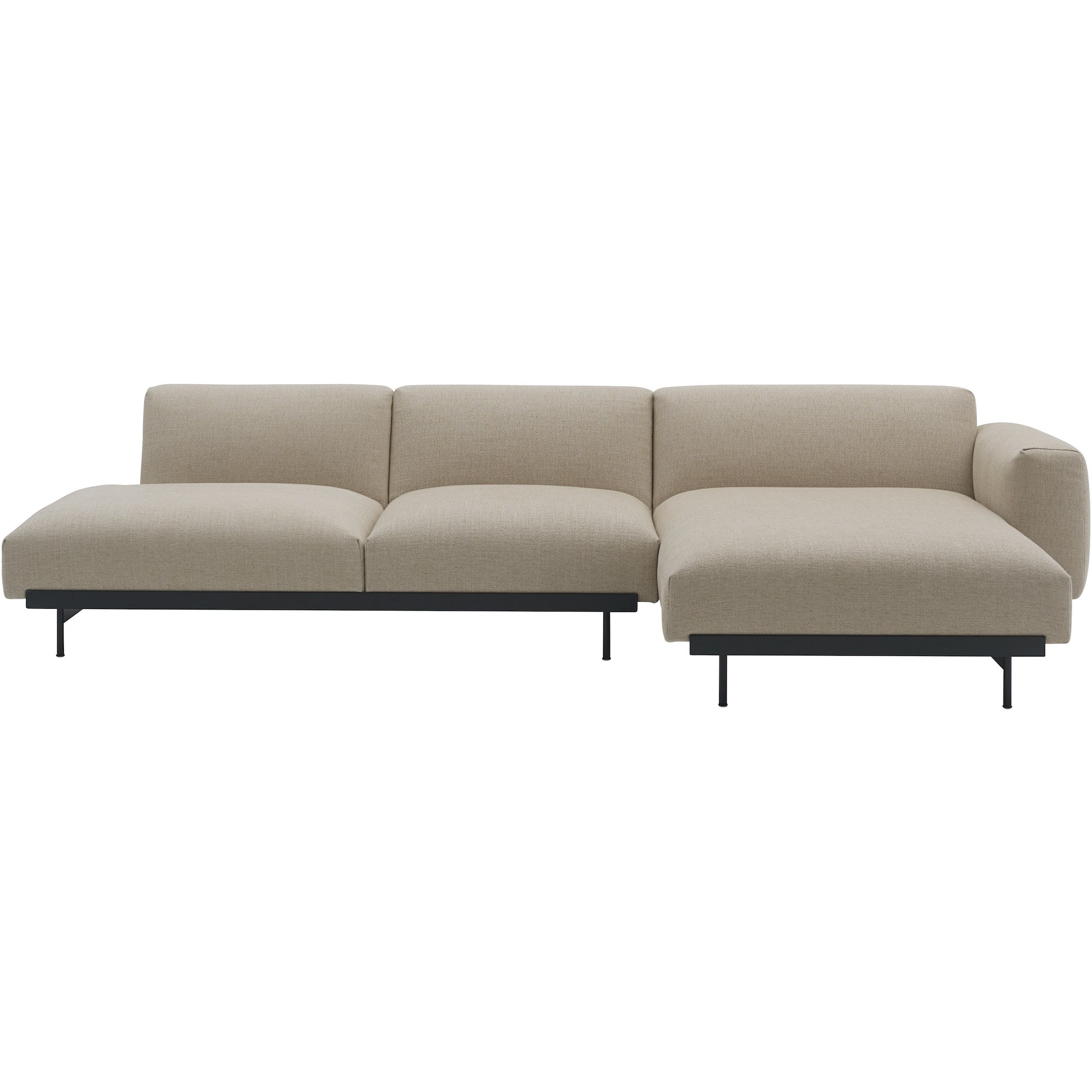 Ecriture 240 / black – In Situ 3-seater sofa / configuration 8 – 297 x 169 cm - Muuto