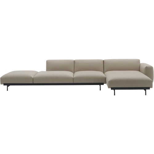 Ecriture 240 / black – In Situ 4-seater sofa / configuration 4 – 378 x 169 cm - Muuto