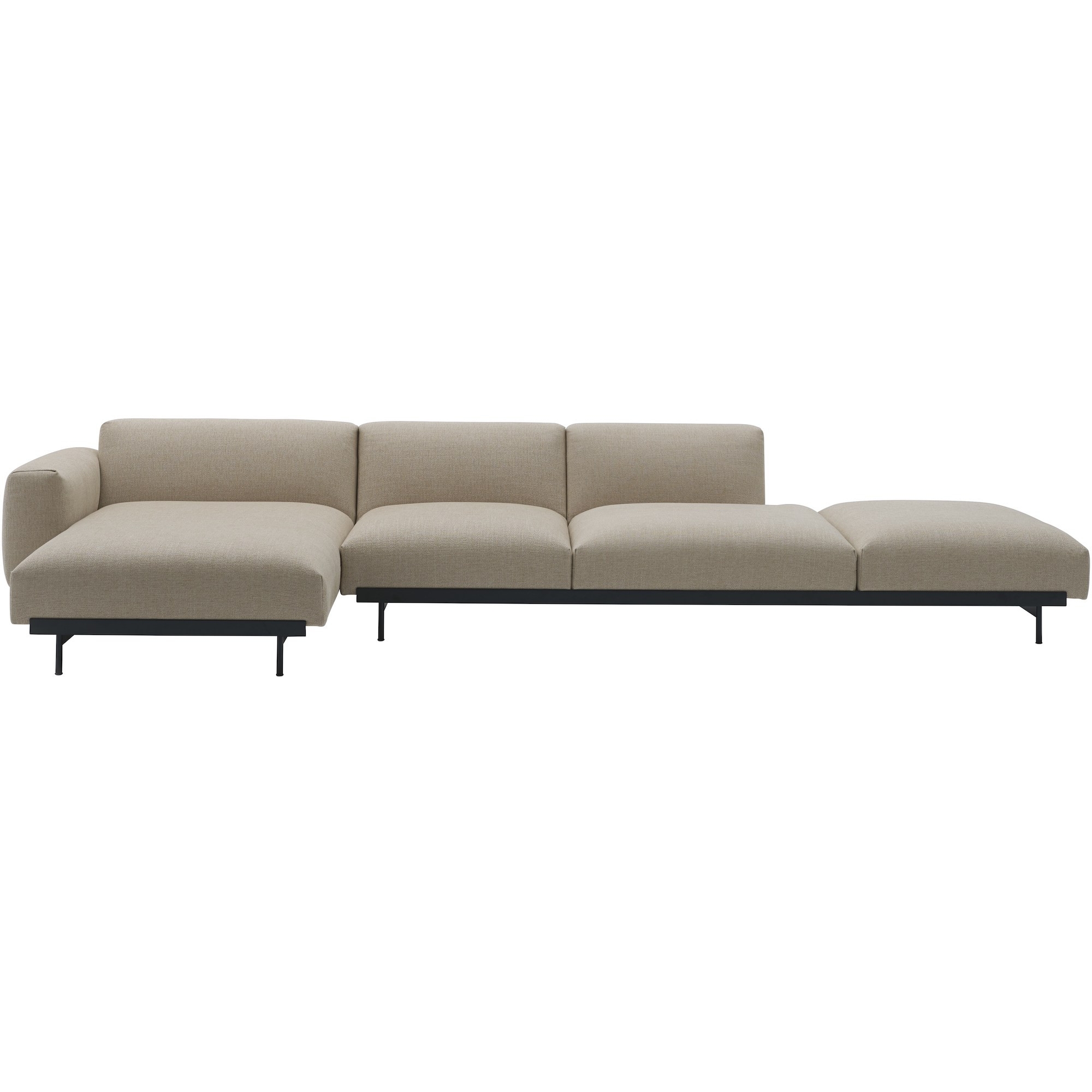 Ecriture 240 / black – In Situ 4-seater sofa / configuration 5 – 378 x 169 cm - Muuto