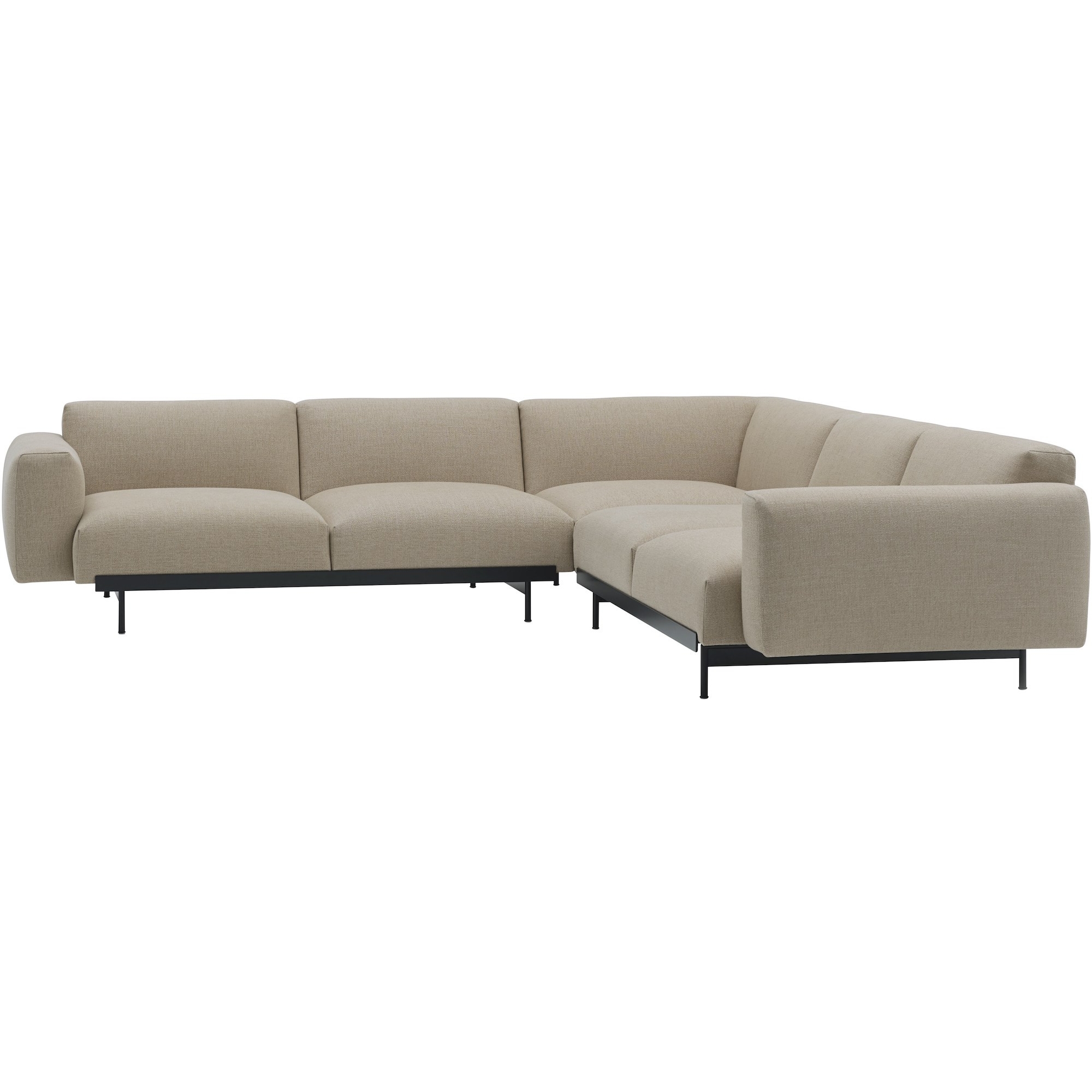 Ecriture 240 / black – In Situ corner sofa / configuration 1 – 287 x 287 cm - Muuto