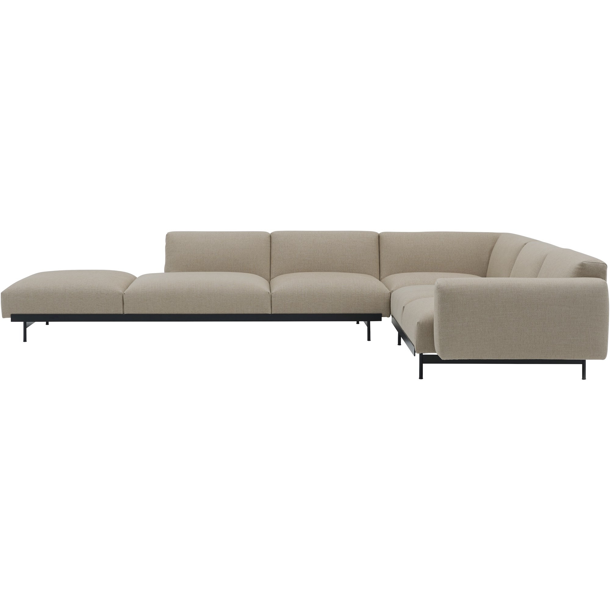 Ecriture 240 / black – In Situ corner sofa / configuration 6 – 368 x 287 cm - Muuto