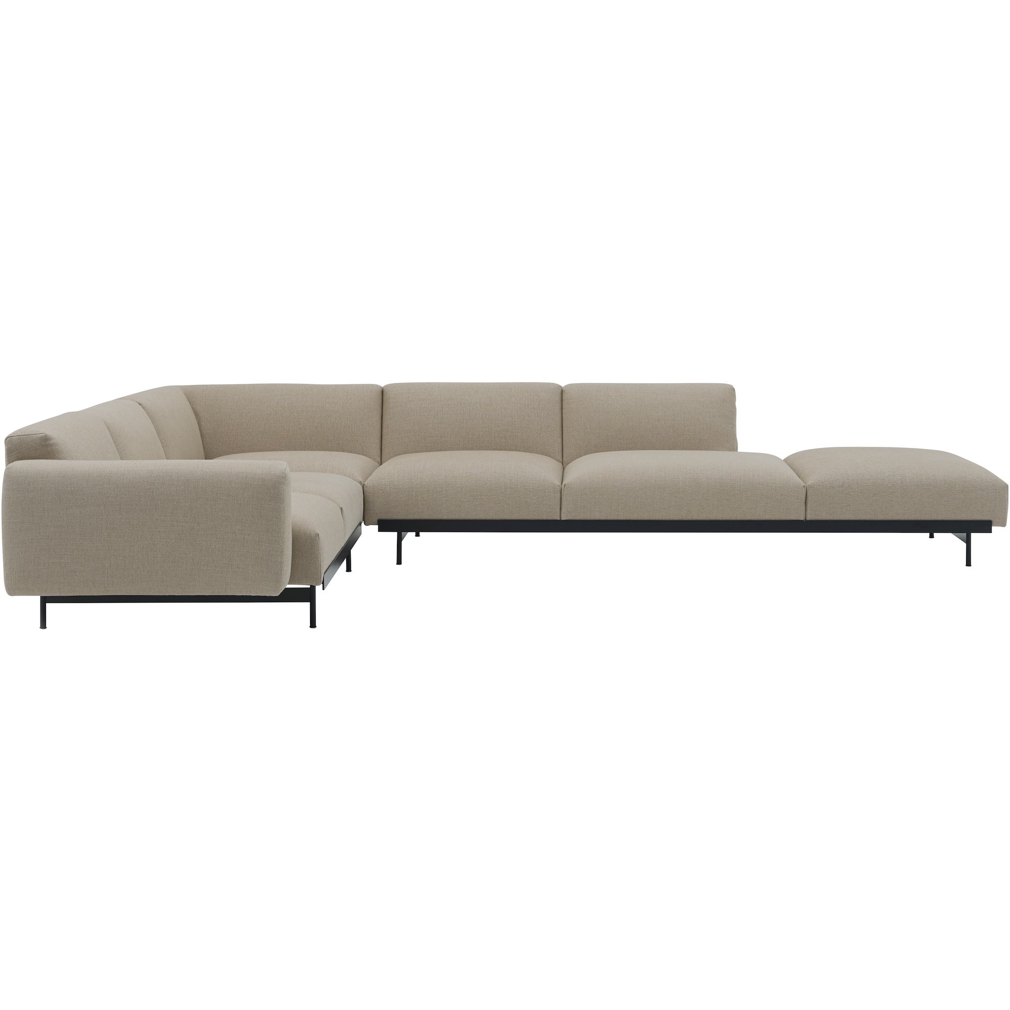 Ecriture 240 / black – In Situ corner sofa / configuration 7 – 368 x 287 cm - Muuto