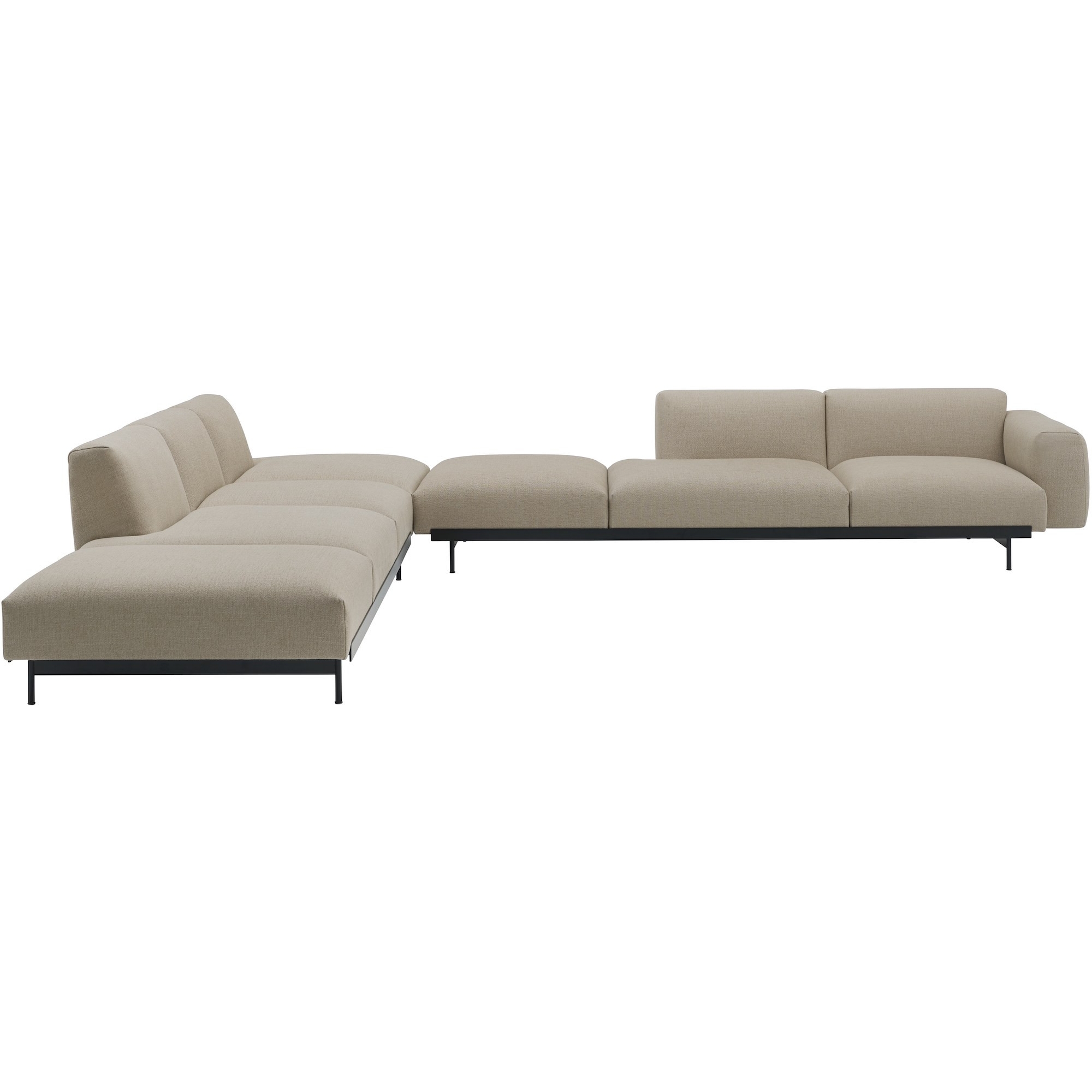 Ecriture 240 / black – In Situ corner sofa / configuration 9 – 386 x 360 cm - Muuto