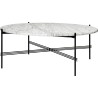 Ø105xH40cm - white marble - black base - TS round table - Gubi