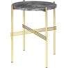 Ø40xH51cm - grey marble - brass base - TS round table - Gubi