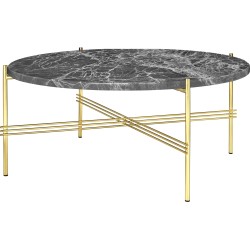 Ø80xH35cm - grey marble - brass base - TS round table - Gubi