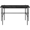 TS Desk – Nero Marquina Marble + Black base - Gubi