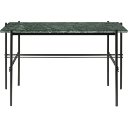 TS Desk – Verde Guatemala Marble + Black base - Gubi