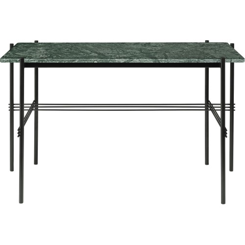 TS Desk – Verde Guatemala Marble + Black base - Gubi