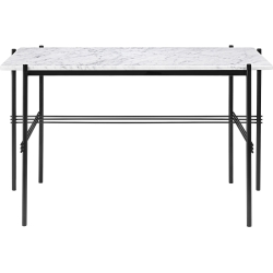 TS Desk – Bianca Carrara Marble + Black base - Gubi