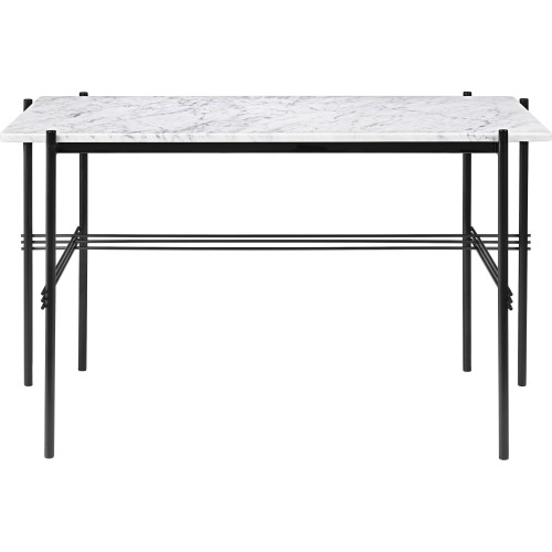 TS Desk – Bianca Carrara Marble + Black base - Gubi