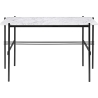 TS Desk – Bianca Carrara Marble + Black base - Gubi