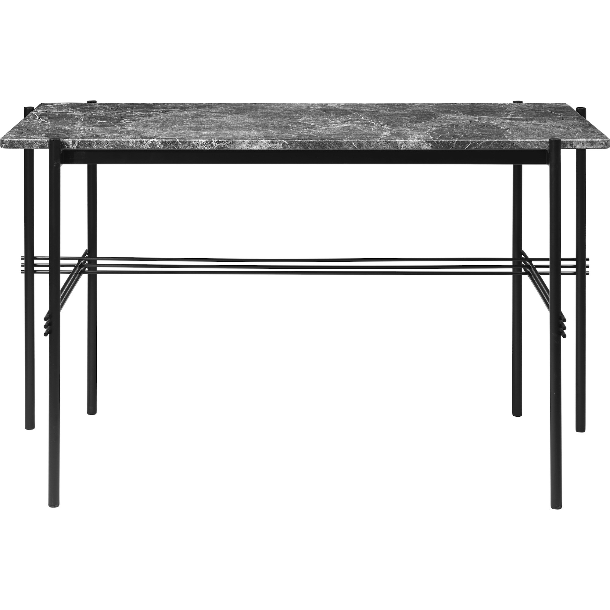 TS Desk – Grey Emperador Marble + Black base - Gubi