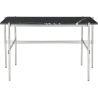 TS Desk – Nero Marquina Marble + Polished steel base - Gubi