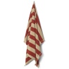 Alee beach towel - Light camel / red