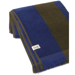 SOLD OUT Alee hand towel - Olive / bright blue - Ferm Living