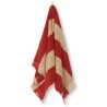 Alee hand towel - Light camel / red