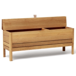 Oiled oak - A Line storage bench n°2135 - Form & Refine