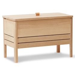 White oiled oak - A Line storage bench n°2131 - Form & Refine