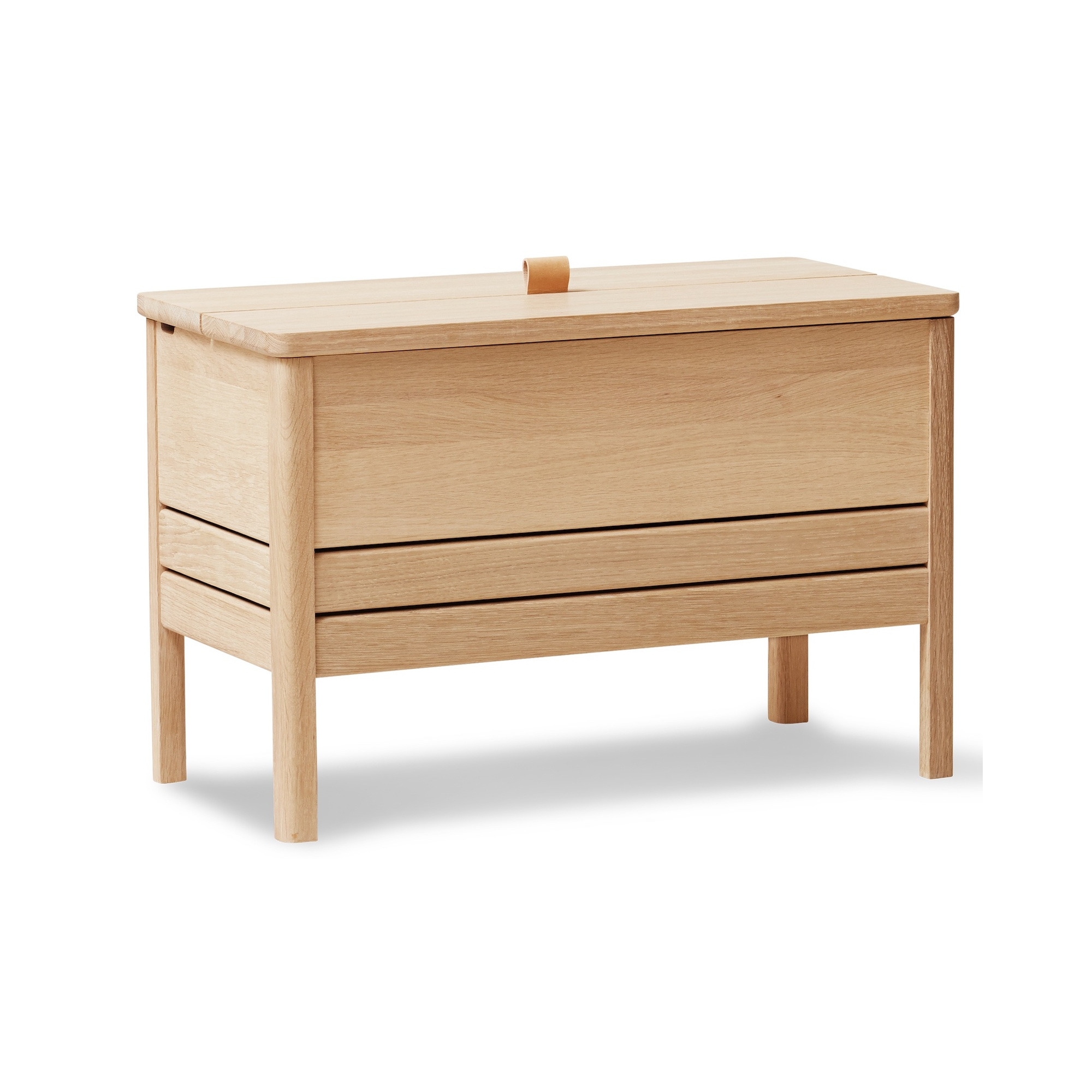 White oiled oak - A Line storage bench n°2131 - Form & Refine