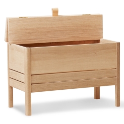 White oiled oak - A Line storage bench n°2131 - Form & Refine