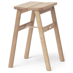 White oiled oak - Angle Foldable Stool - Form & Refine