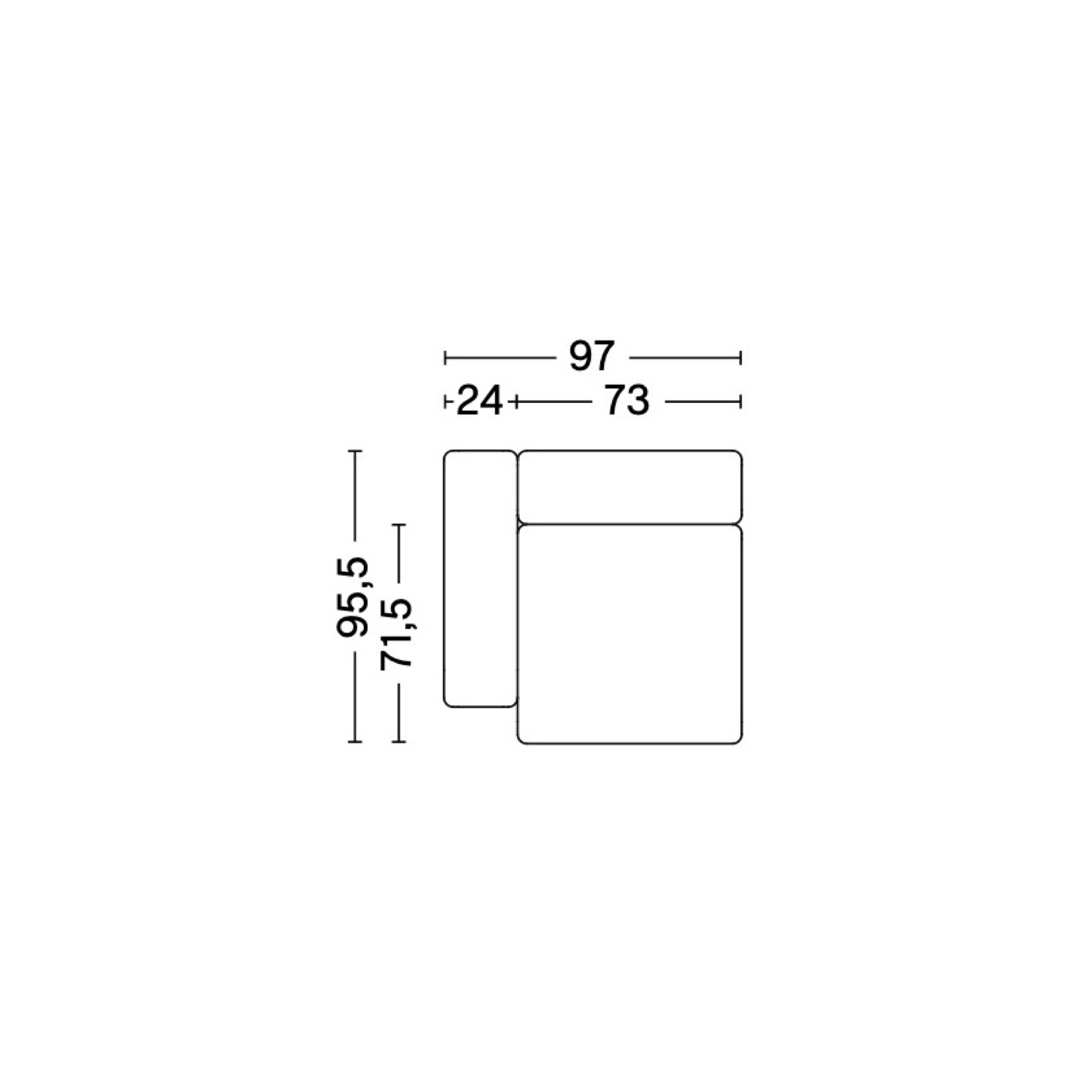 1064FS - Mags Low Armrest - canapé modulable HAY - HAY