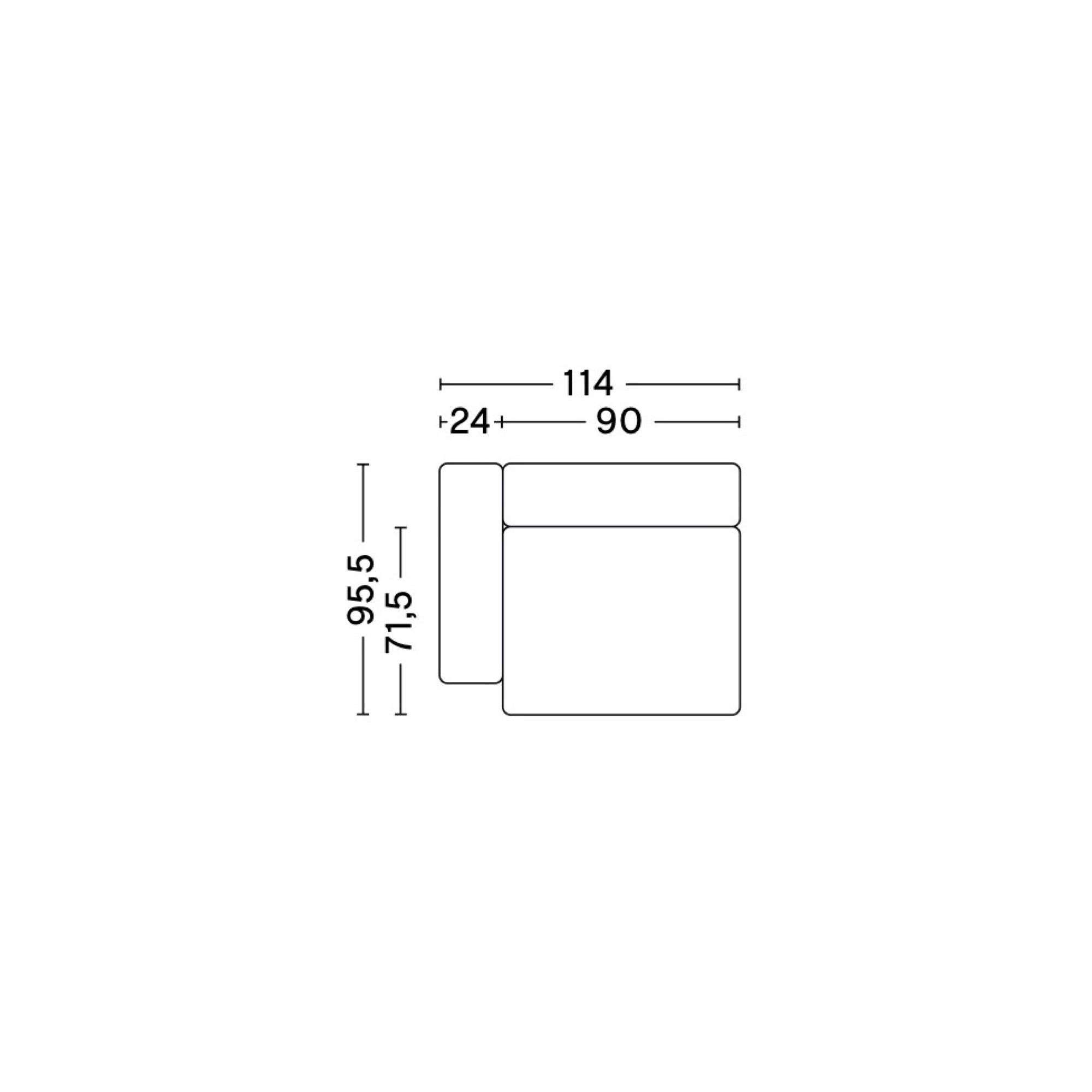 1964FS - Mags Low Armrest - canapé modulable HAY - HAY