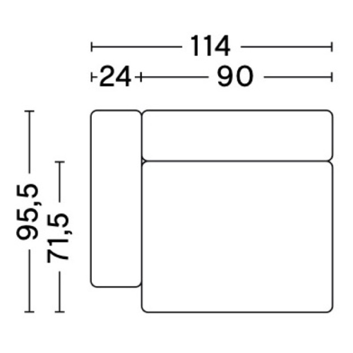 1964FS - Mags Low Armrest - canapé modulable HAY - HAY