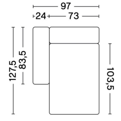 8164FS - Mags Low Armrest - canapé modulable HAY - HAY