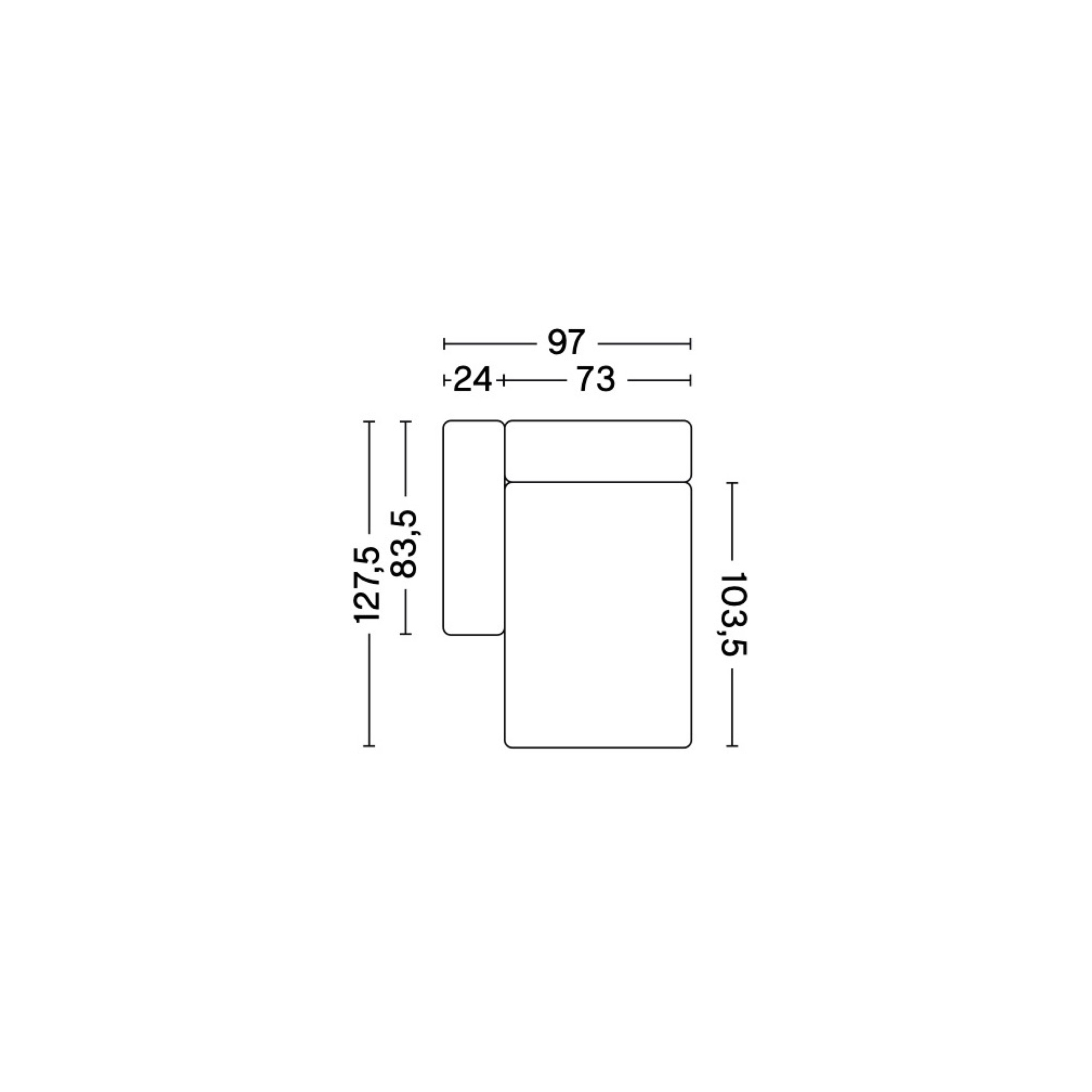 8164FS - Mags Low Armrest - canapé modulable HAY - HAY