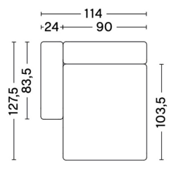 8264FS - Mags Low Armrest - canapé modulable HAY - HAY