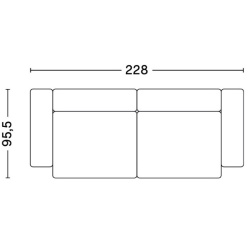 2,5-seater – combination 1 – Mags Low Armrest - HAY