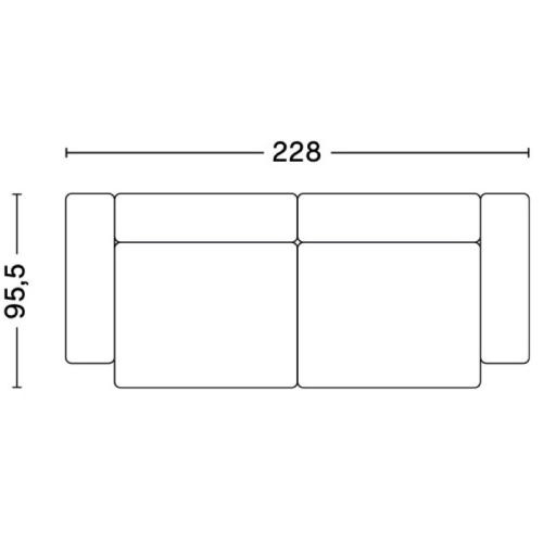 2,5 places – combinaison 1 – Mags Low Armrest - HAY