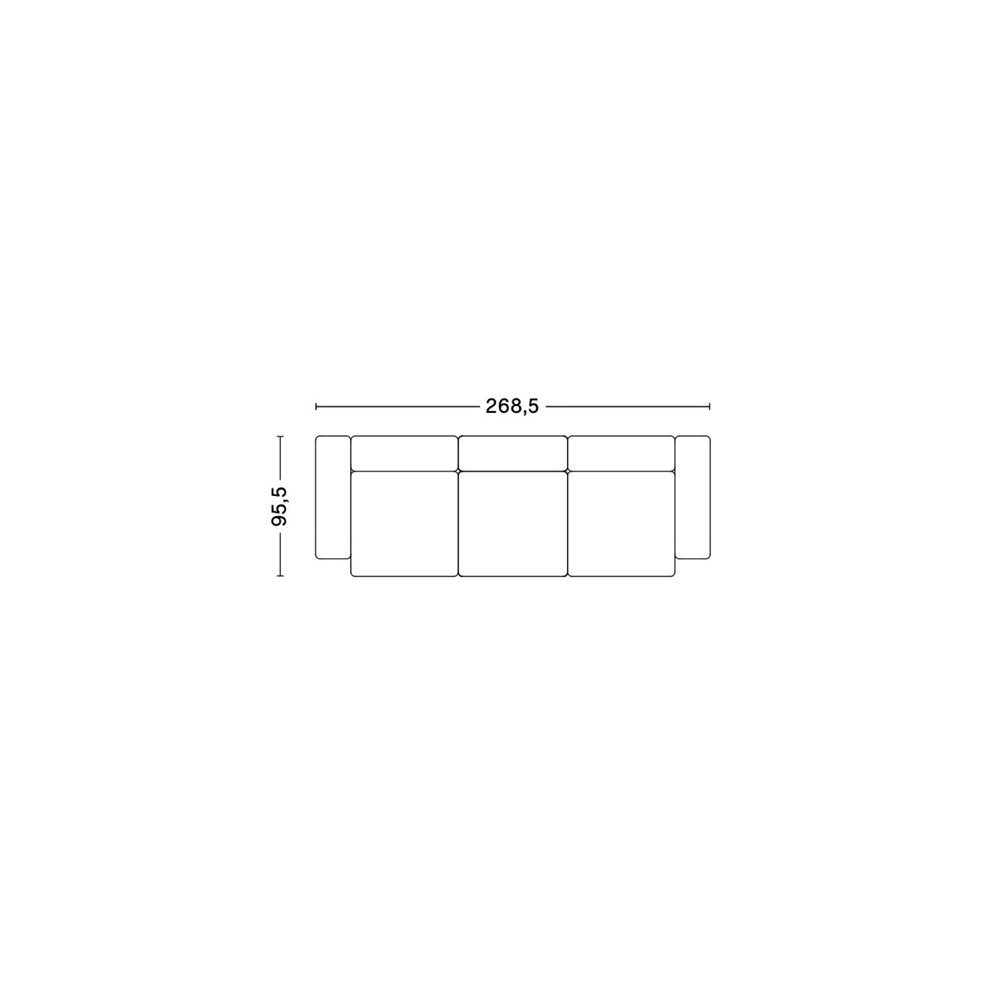 3 places – combinaison 1 – Mags Low Armrest - HAY