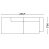 2,5 places – combinaison 2 (coin droit) – Mags Low Armrest - HAY