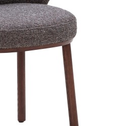 Dining chair Ovata - Bossa fabric 12 / Dark brown stained oak - Wendelbo