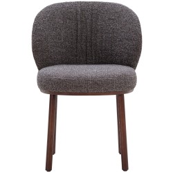 Dining chair Ovata - Bossa fabric 12 / Dark brown stained oak - Wendelbo