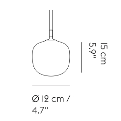 Muuto – Rime pendant Ø12 cm, deep red