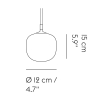 Muuto – Rime pendant Ø12 cm, deep red